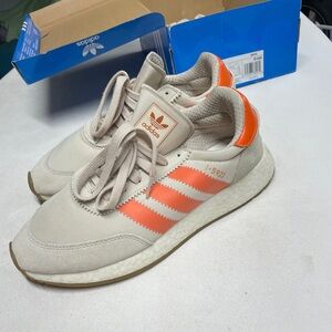 Adidas Beige and Orange Sneakers